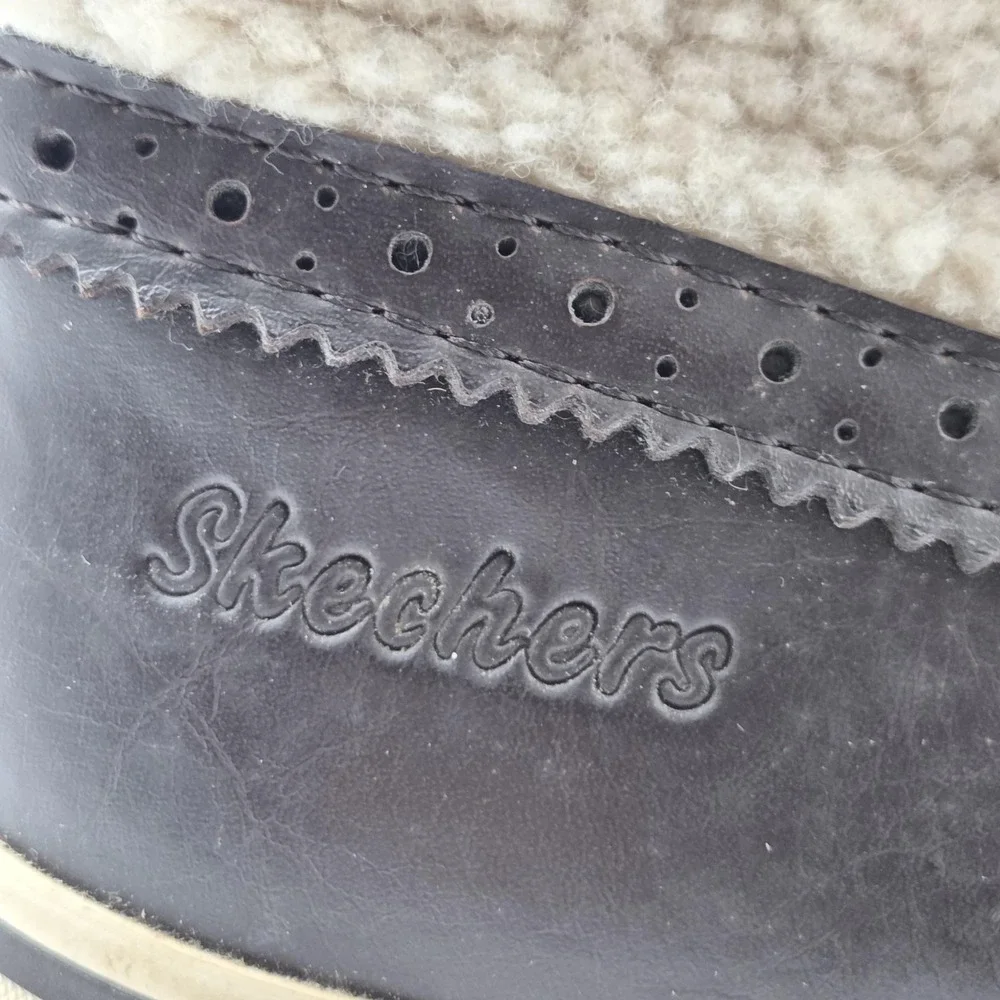 Skechers Outdoor Boots Womens Size 8 Brown Faux Fur Lined Zip Snow Winter 47581